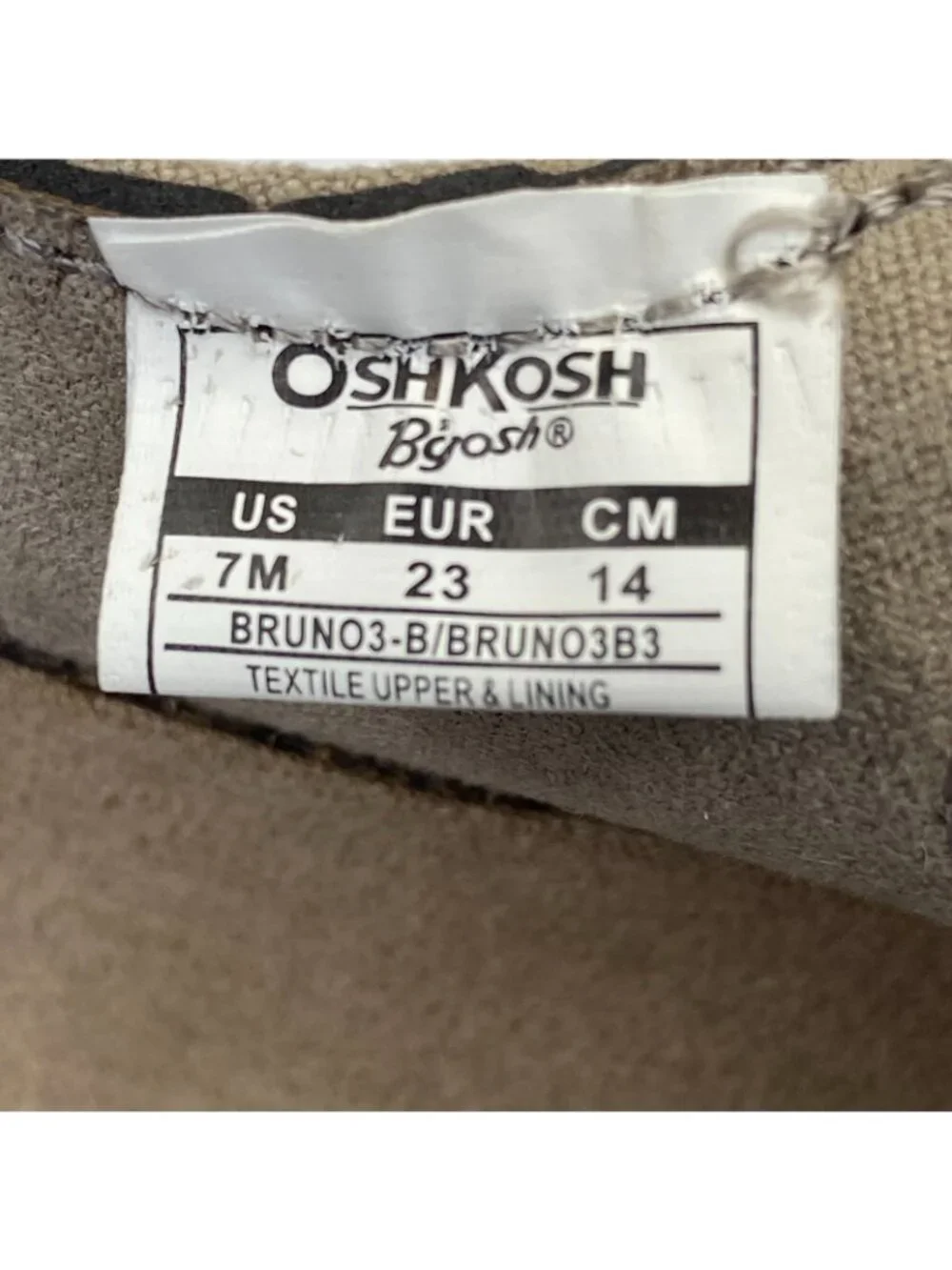 OshKosh B'Gosh Toddler Sandals Bruno4 Tan Size 7 Toddler, TDV Hook & Loop Adjust